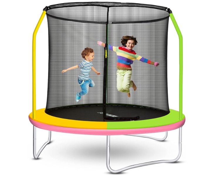 maat Verdienen Specimen Roanude Trampoline with Enclosure Net,8FT Safety Jumping Exercise Trampoline  for Indoor and Outdoor for Sale in Mesa, AZ - OfferUp