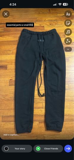 Black Essentials Sweatpants Size Small