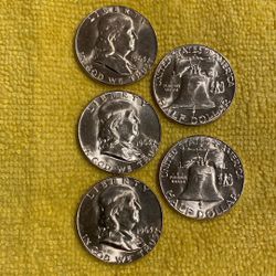 Silver 1963 /D Franklin Half Dollars MS