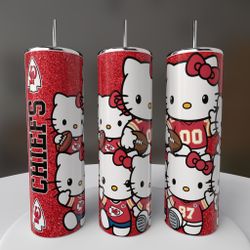 Kansas City Chiefs Football Hello Kitty Tumbler