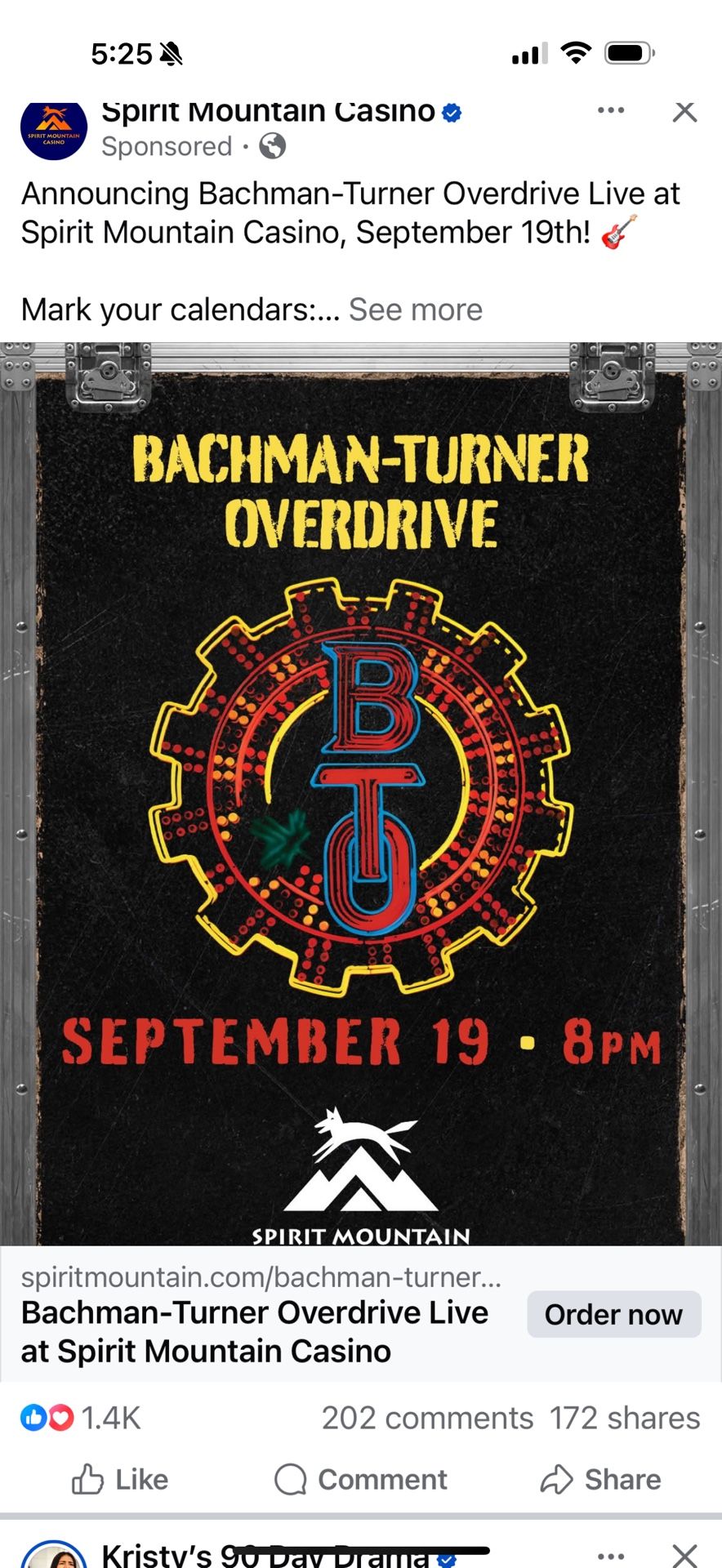 Bachman Turner Overdrive Front Row!!!!!