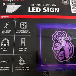 James Madison JMU Dukes LED Wall Sign β App & Remote Controlled