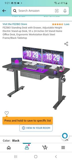 Workstation Standing Desk With Drawer Adjustable Height Electric Standup Desk