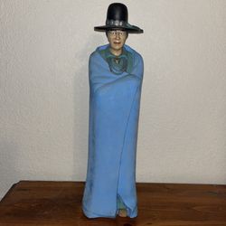 Vintage Navajo Native American Chief Statue ceramic Figure 18’’ Hand Painted 