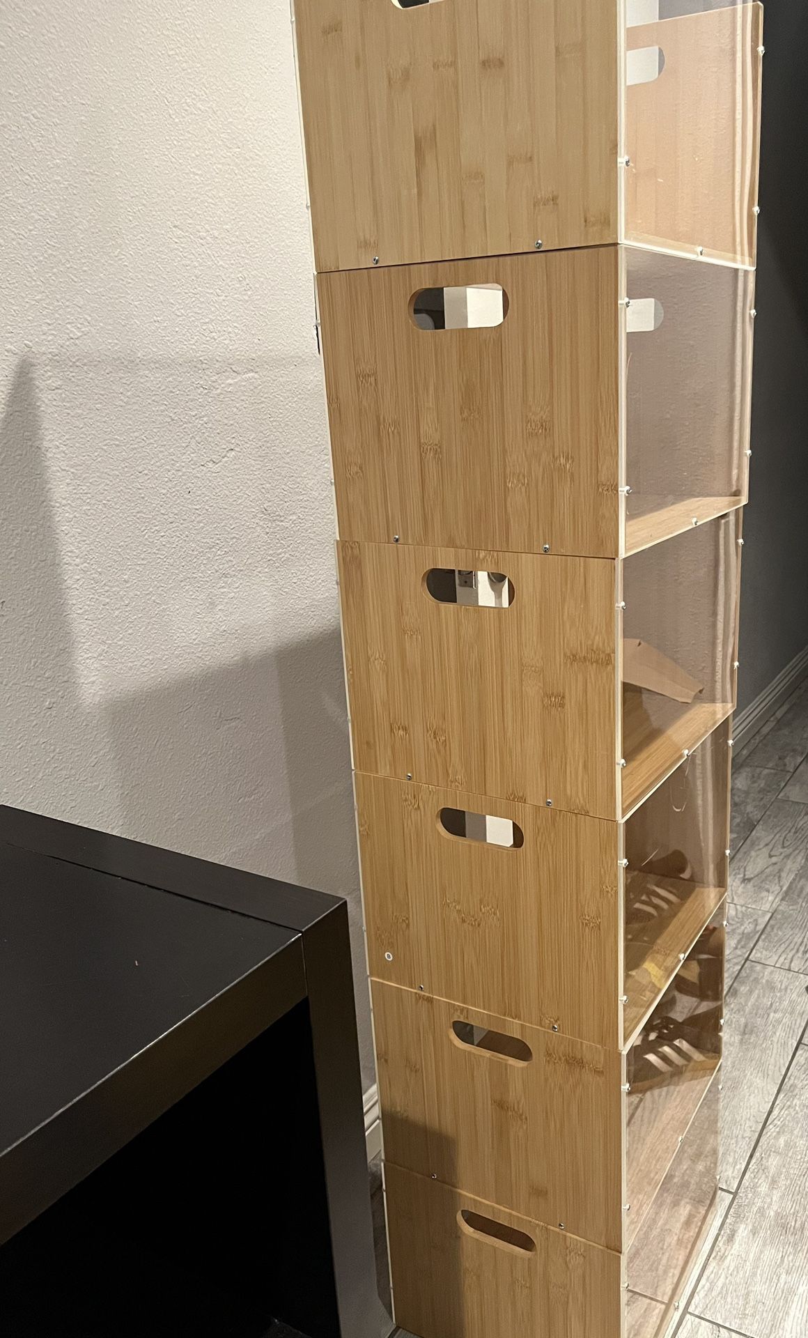 6 Record Storage Cube Containers