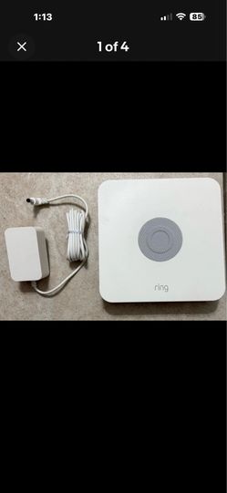 Ring Alarm Base Station 2nd Gen Z-Wave Plus Hub Model 4HB1U9-0EN0 w/AC adapter