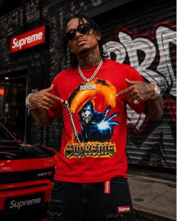 Supreme Reaper Graphic T-Shirt Red