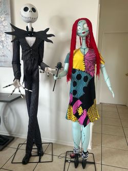 Sally and Jack Skellington animatronics