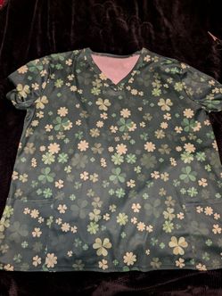 St Patrick's day scrub top