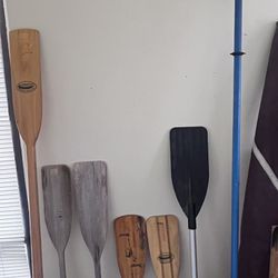 Wooden And Plastic Oars