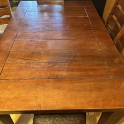 Heavy Wood Kitchen Table 