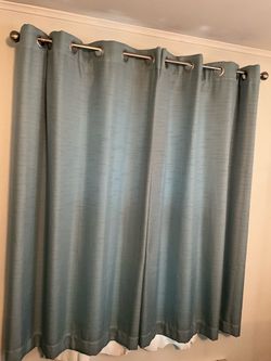 Two Pairs  Blue  Darkening Curtains