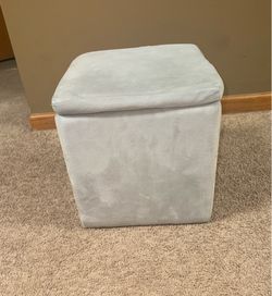 At Home Grey “Hannah Square Storage Ottoman”