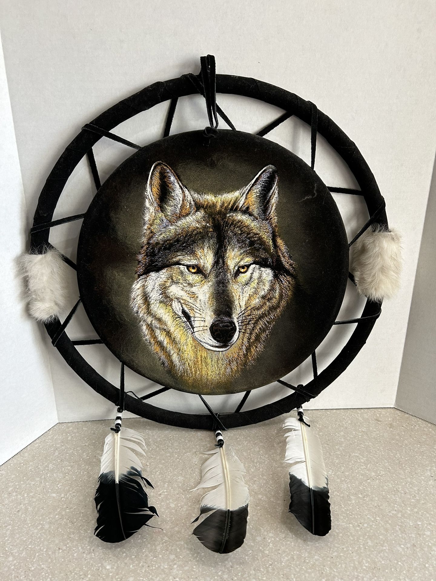 Large Wolf Dream Catcher