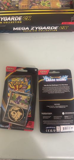 Mega zygarde ex premium collection + Chaos Rising blister single bundle