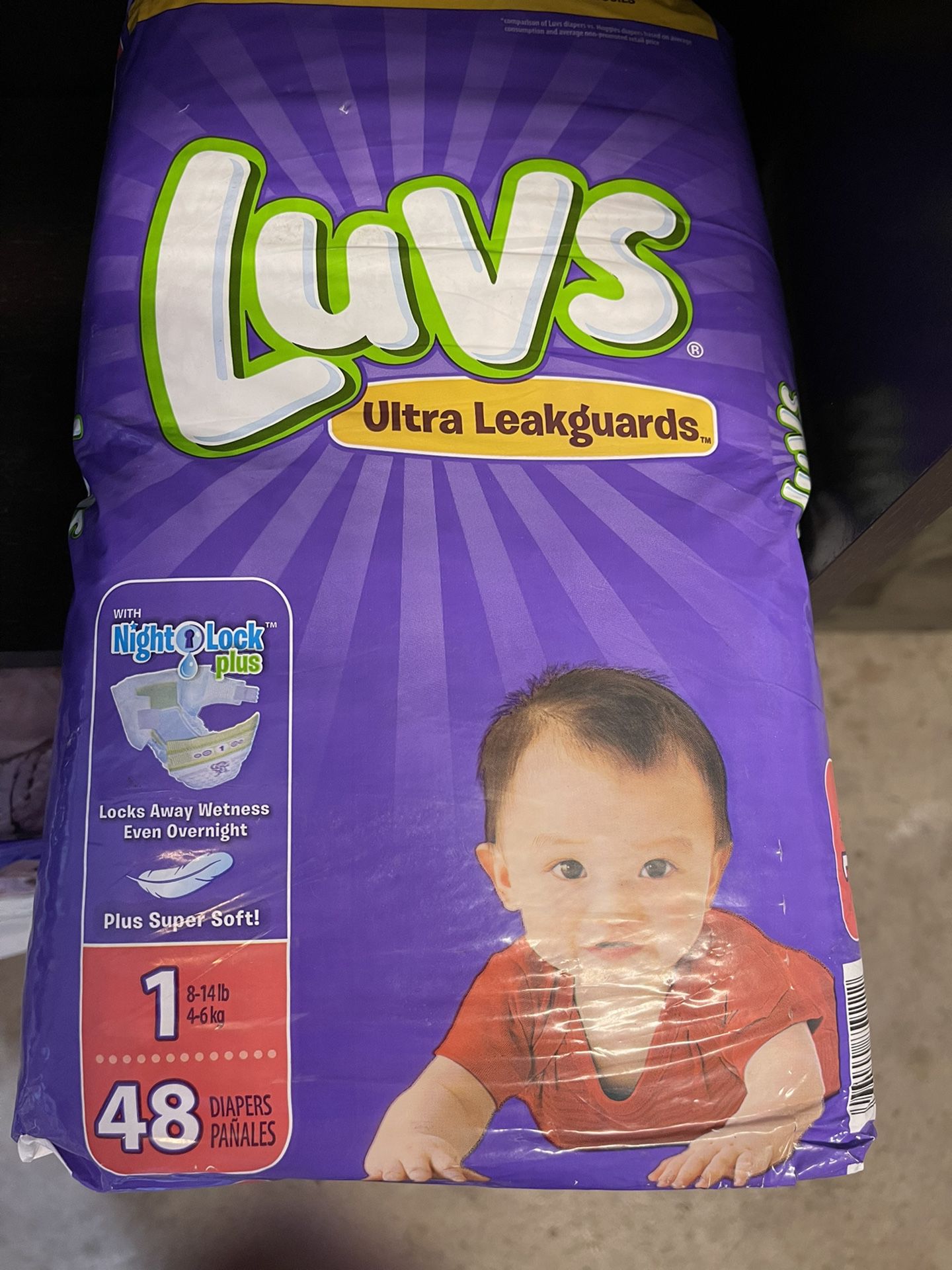 Luvs Diapers Size 1, 48 Count Diapers NEW