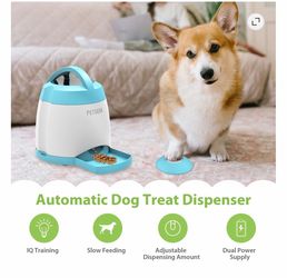 Automatic dog treat dispenser