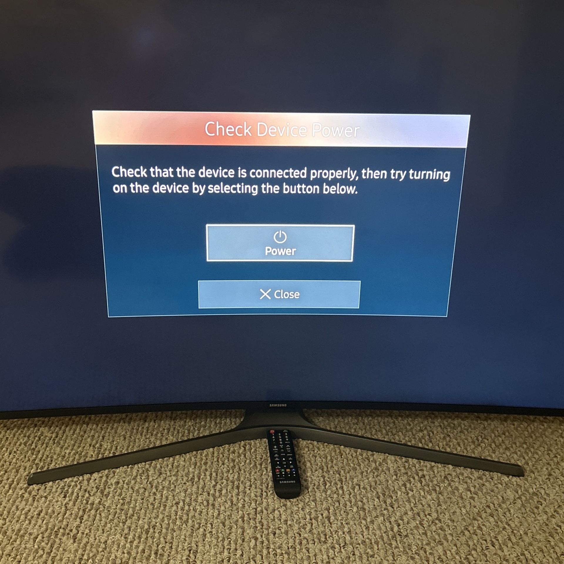 2019 Samsung 60 Inched,Curved Tv