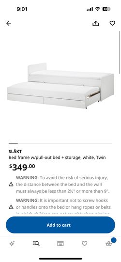 TWIN BED WITH PULL OUT NO MATTRESSS