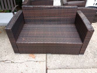 Outdoor wicker patio set