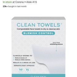 Blemish Control Facial Clean Towels