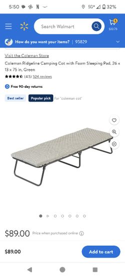 Coleman Aluminum Folding Cot