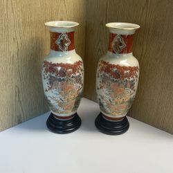 Sato/Gordon Pheasant Vase Pair 