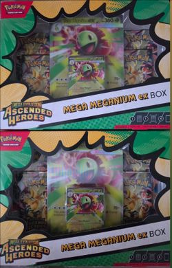 NEW, FACTORY SEALED Ascended Heroes Mega Meganium ex Box