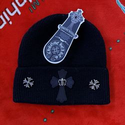 Black Chrome Hearts Beanie