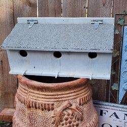 Home Made Three Hole Sparrow Bird House