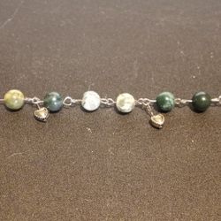 Beautiful, yet simple moss agate bracelet