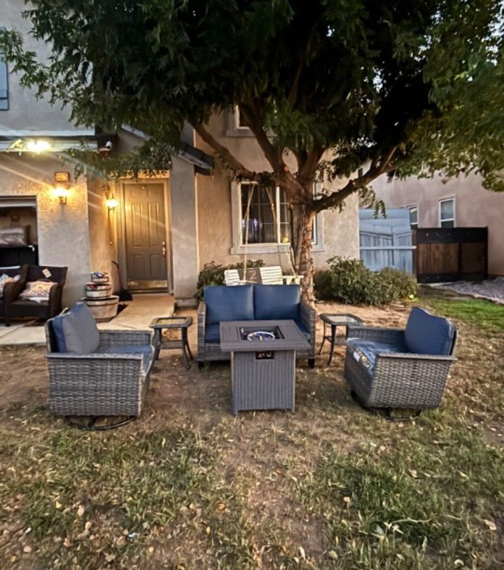 Patio Sofa Set Brand New Patio Furniture Outdoor Furniture Patio Swivel Rocking Chairs Fire Pit Propane 🆕🚎🛺🆕