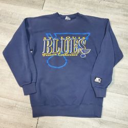 Vintage Starter St. Louis  Blues Hockey Crewneck 