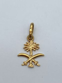 1" Gold pendant #14899