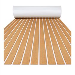 FOCEAN Boat Flooring EVA Foam Boat Decking Faux Teak Marine Flooring Boat Mat Boat Carpet Sheet for Motorboat RV Yacht Kayak Surfboard, 94.5"x 47.2"/3
