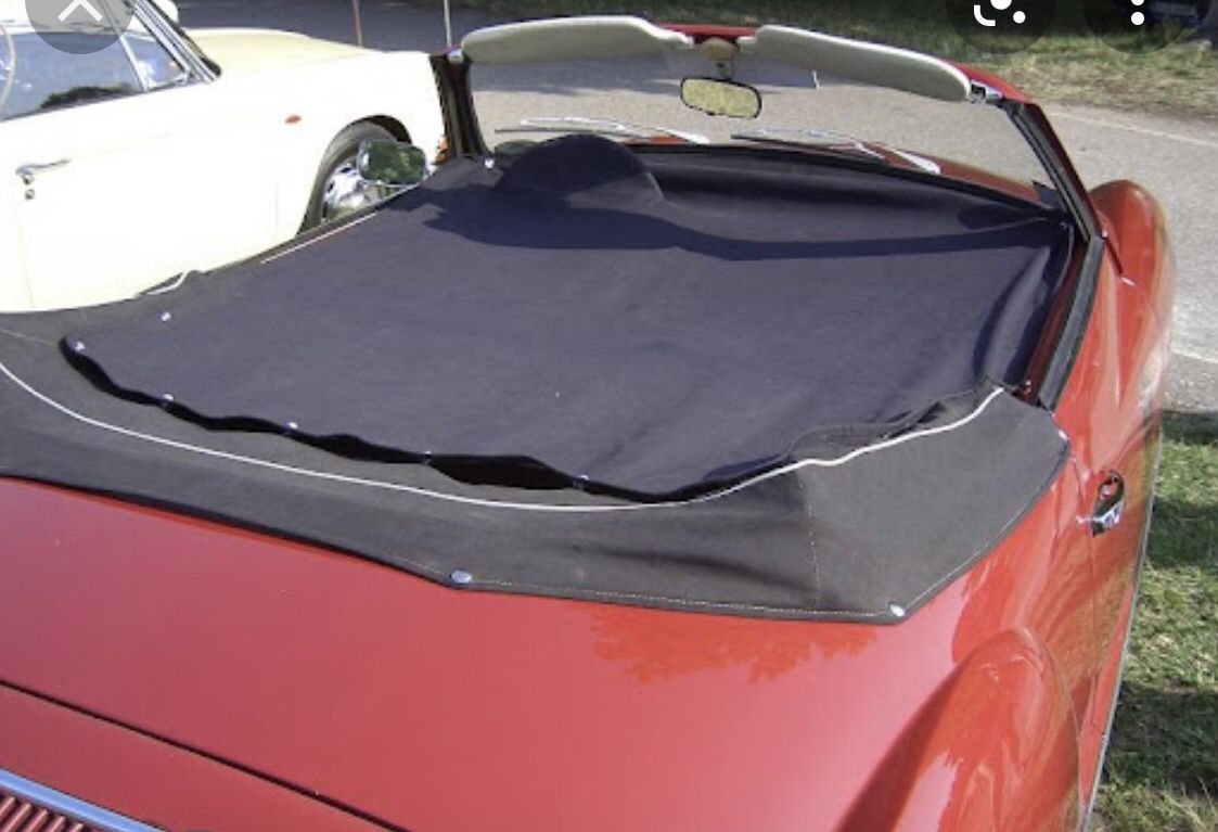 VW Karmann Ghia Parts. Classic. Tonneau cover (BLACK).(Original Factory) LIKE NEW. VW PARTS Old, Vintage Accessories. Volkswagen Parts.
