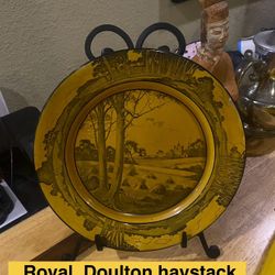 1(contact info removed) ROYAL DOULTON a stack collector plate with stand