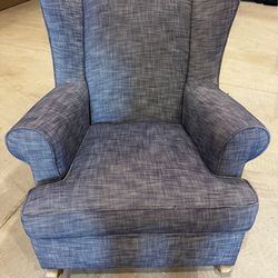 Blue rocking chair