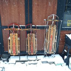 3 Vintage Paris Champion Fastback Rail Sleads