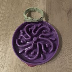 Large Dog Bowl Slow Feeder And Collar