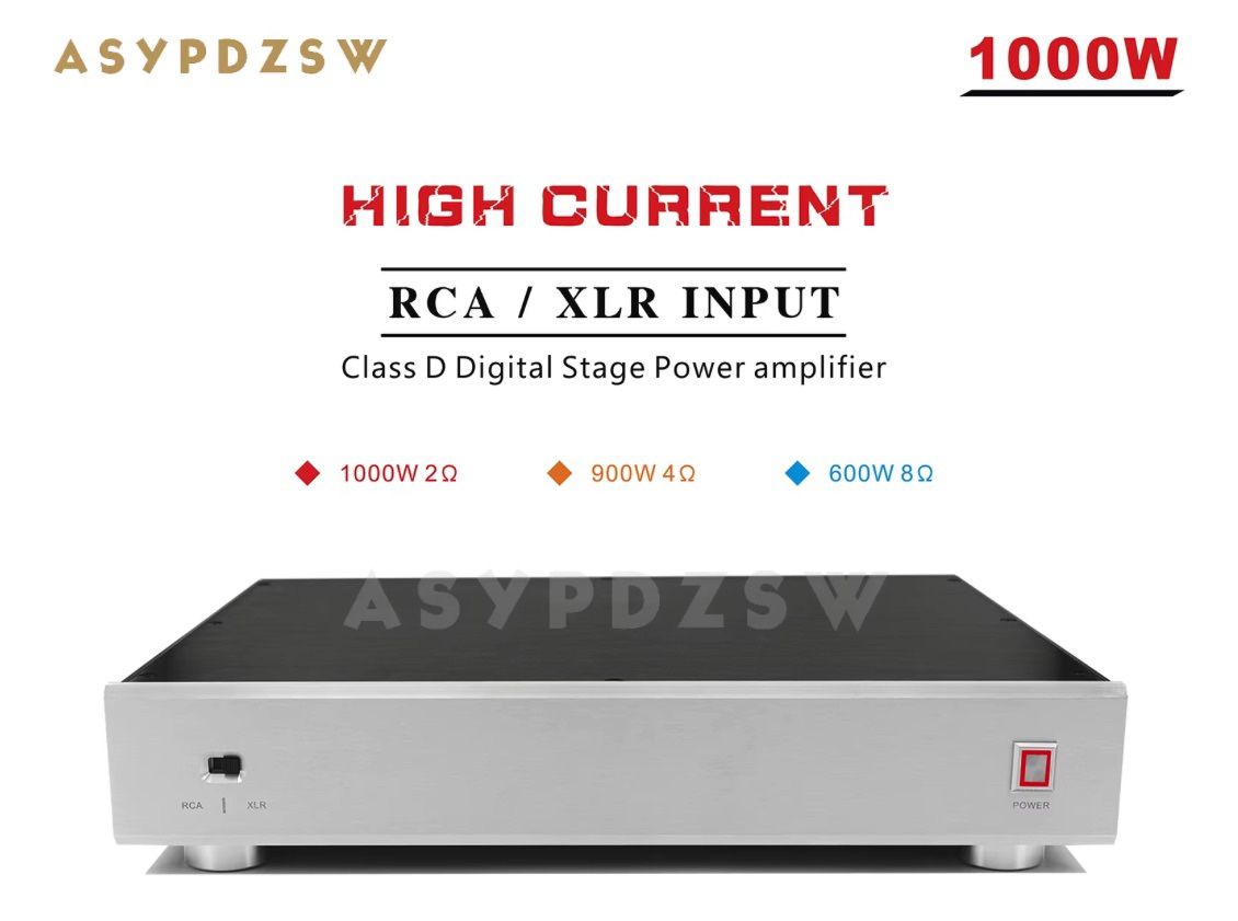 High power 1000W stereo IRS2092+IRFB4227 Class D Digital Stage Power amplifier With RCA/XLR input 