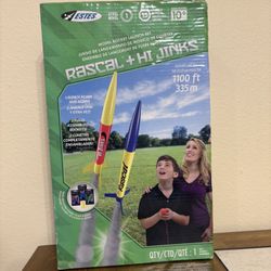 ESTES Rascal & HiJinks Model Rocket Launcher Set 1499, 2 Rockets, No Engines