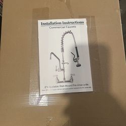 8” Commercial Faucet Wall Mount 