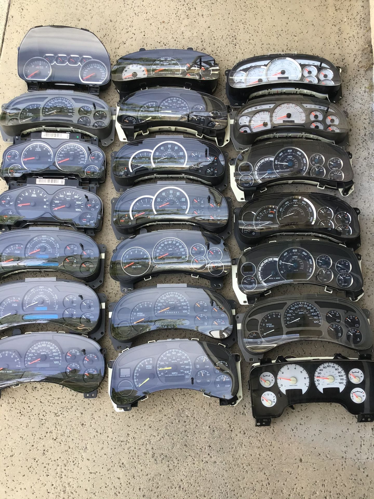 CLUSTERS FOR SALE AND REPAIR FOR SILVERADO TAHOE YUKON HUMMER TRAILBLAZER ENVOY SIERRA ESCALADE