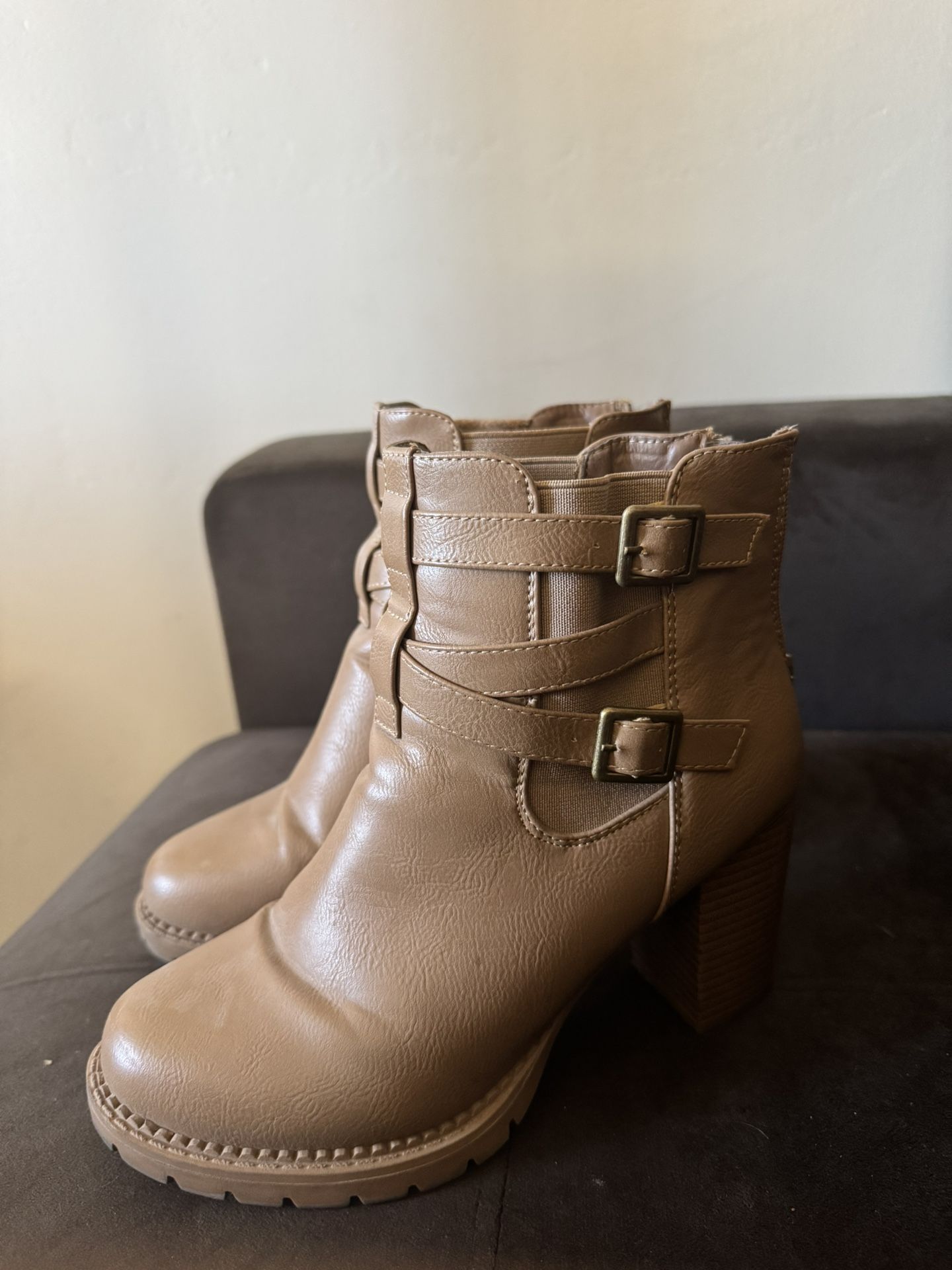 Brown Heeled Boots