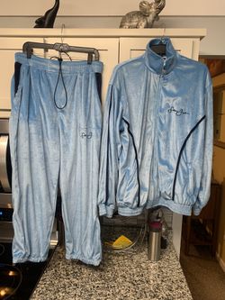 Sean john track bilingual suit velour