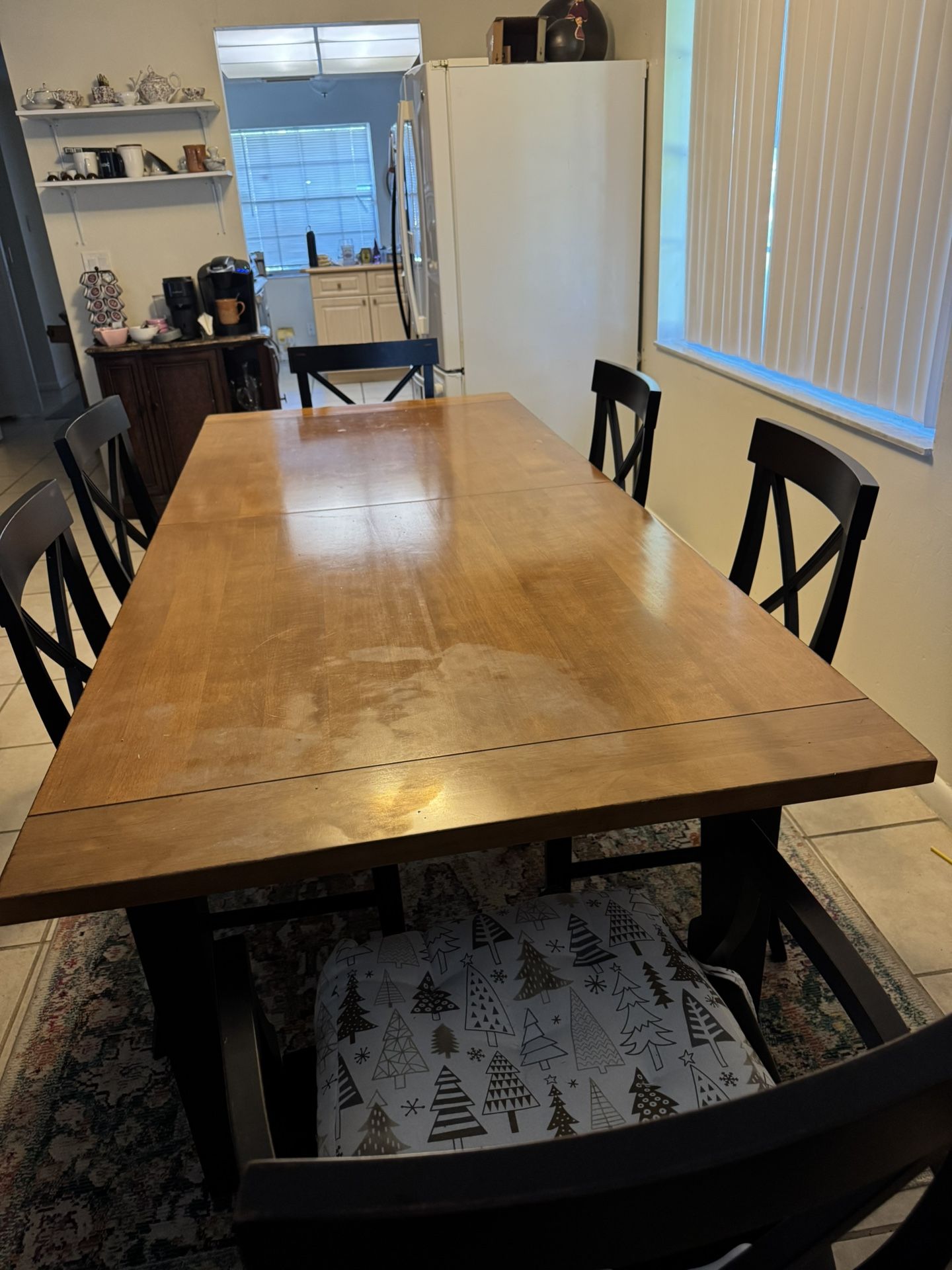 Wooden Table With 6 Chairs 