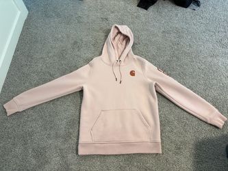 Women’s Pink Carhartt Hoodie Relaxed Fit Sweatshirt in size Medium M