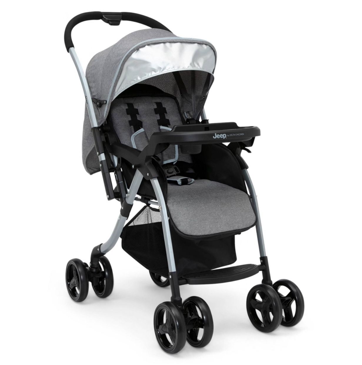 Jeep Unlimited Reversible Handle Stroller, Grey Tweed New DacriCLL
