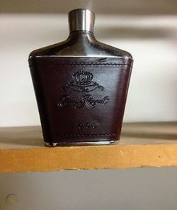 2003 Crown Royal Leather/Stainless Steel Flask👑